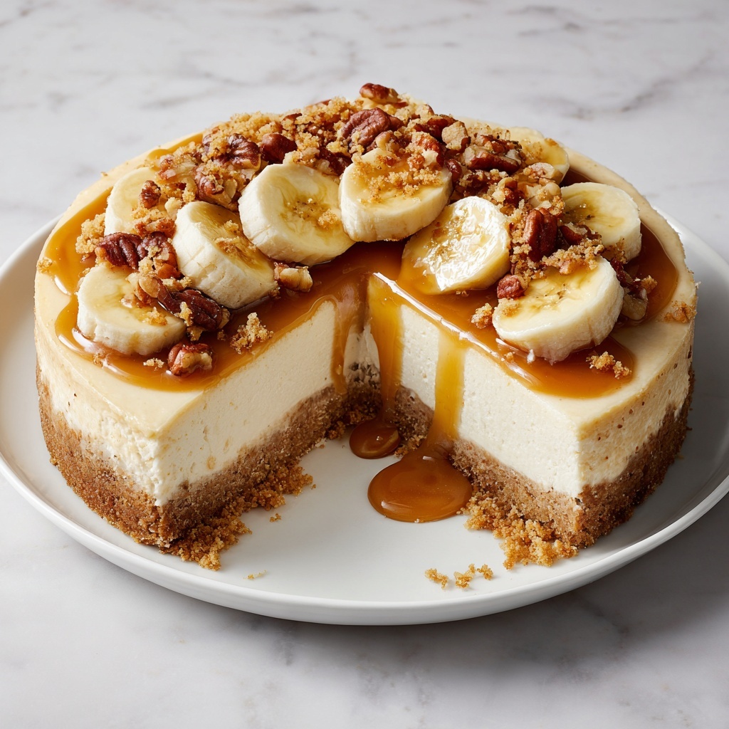 Banana Caramel Nut Cheesecake Recipe - Recipe Image