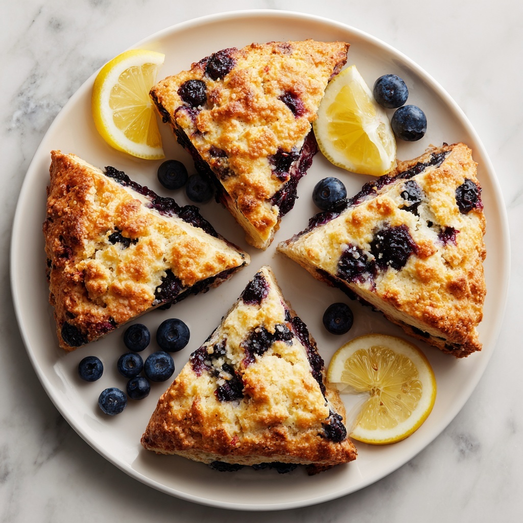 Sourdough Discard Blueberry Lemon Scones with Coarse Sugar Glaze Recipe - Recipe Image