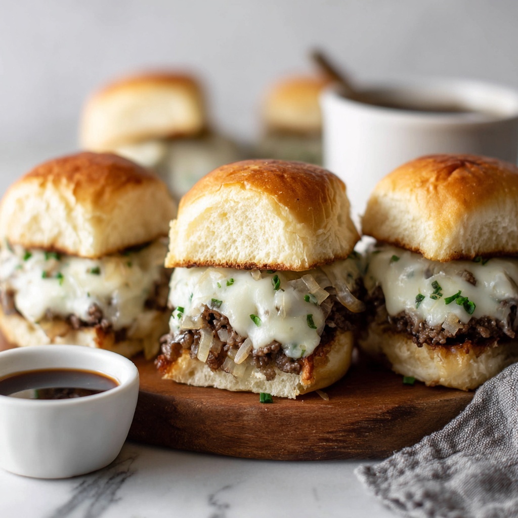 Ground Beef French Dip Sandwich with Au Jus Recipe - Recipe Image