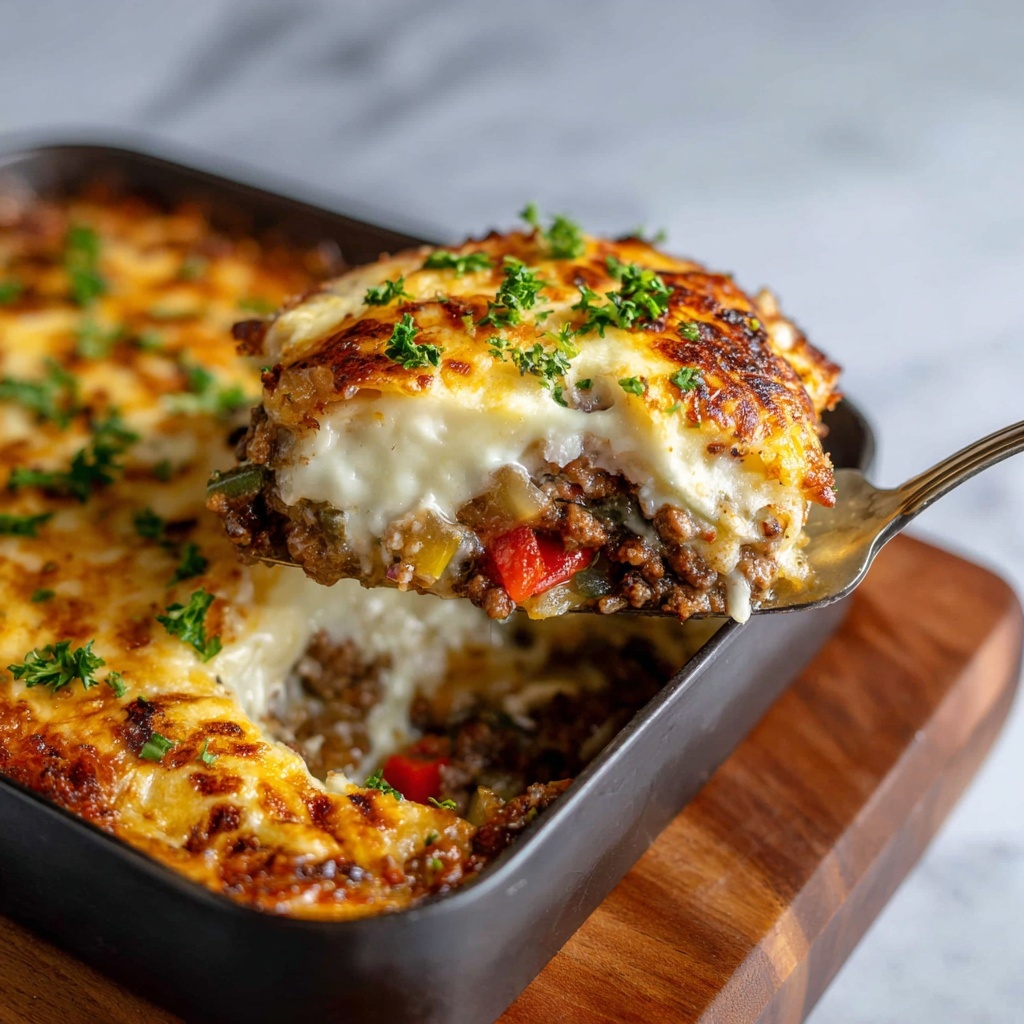 Cheesy Loaded Meatloaf Casserole Recipe - Recipe Image