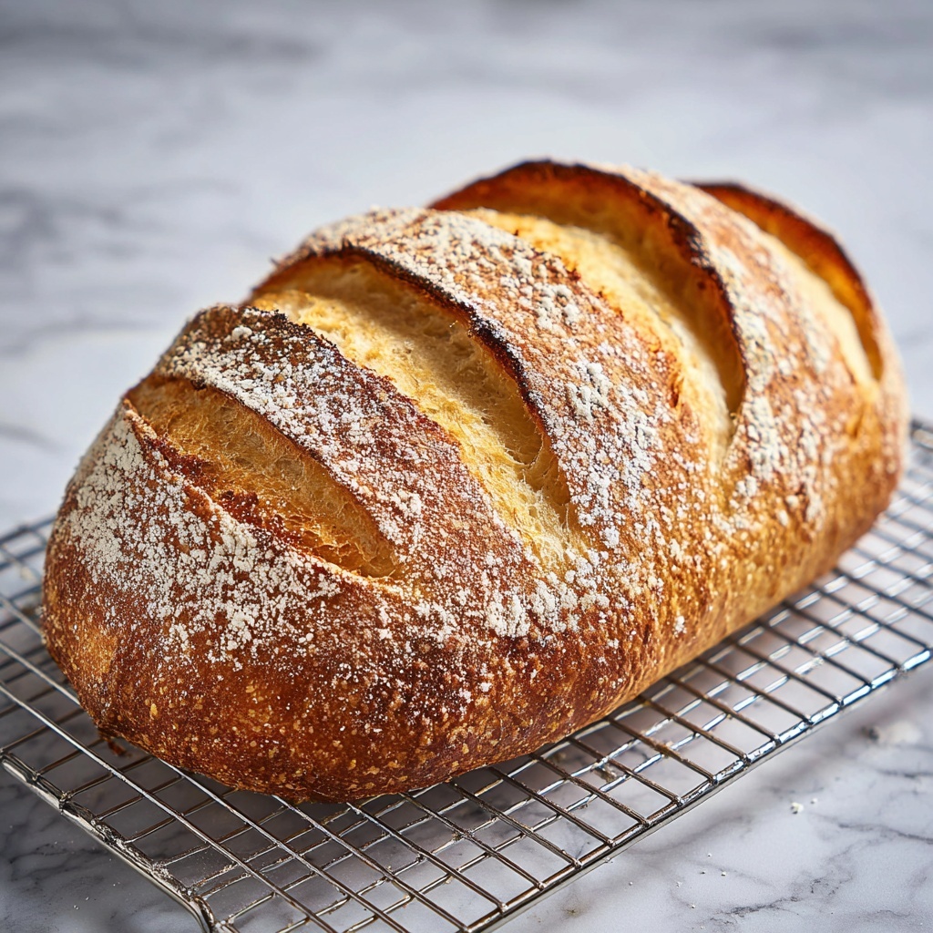Homemade Sourdough Batard Bread Recipe - Recipe Image
