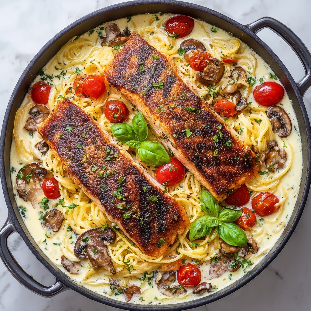 Tuscan Salmon Pasta Recipe - Recipe Image