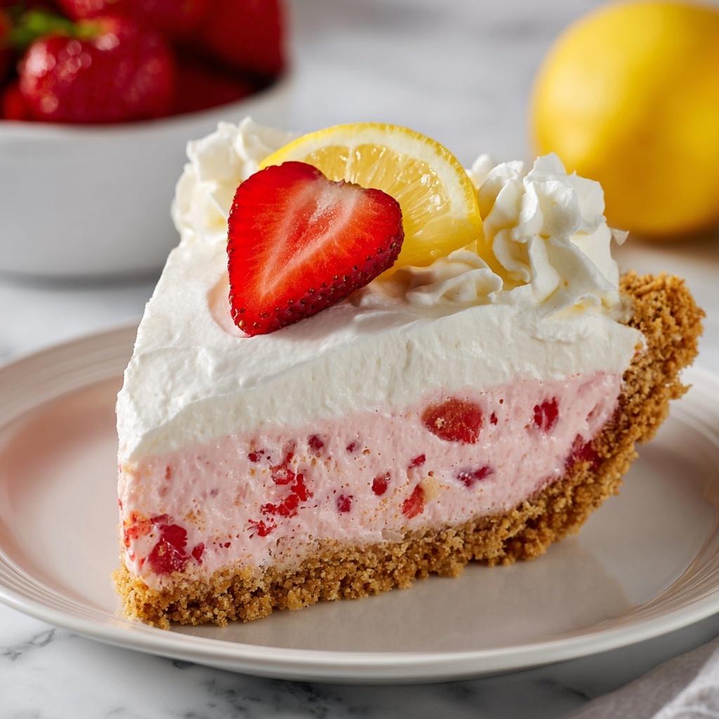 Frozen Strawberry Lemonade Pie Recipe - Recipe Image
