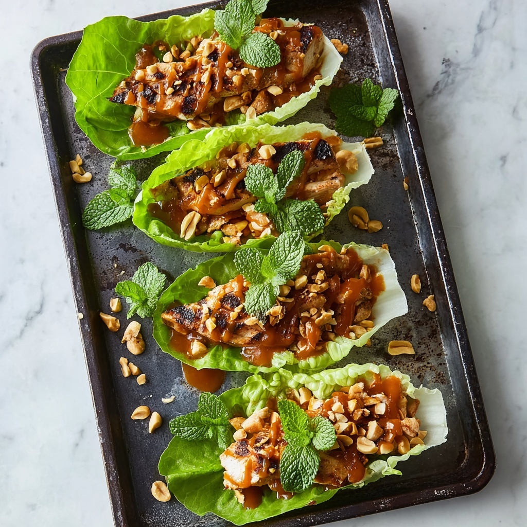 Peanut Chicken Lettuce Wraps Recipe - Recipe Image