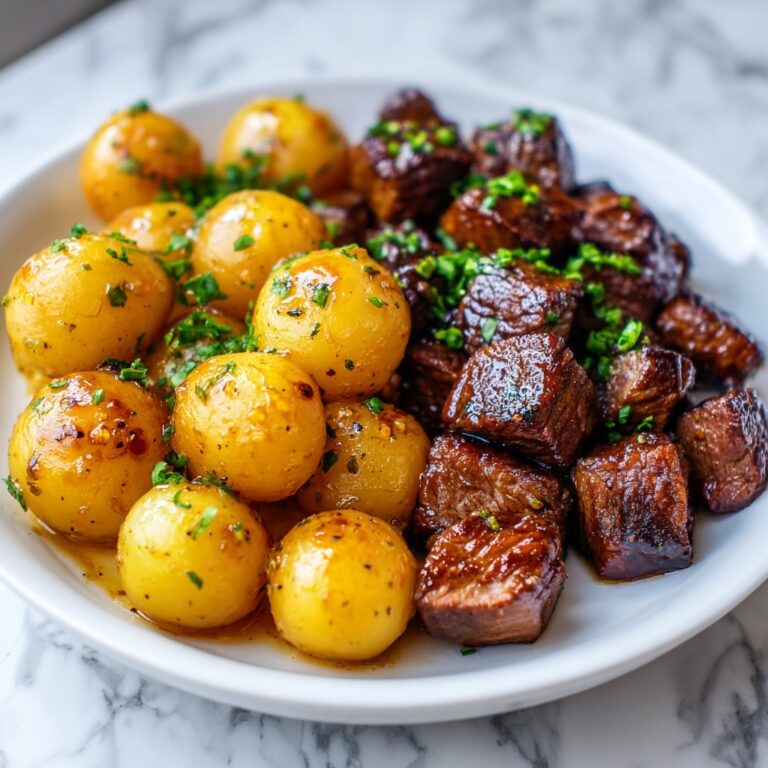 Garlic Butter Steak Bites and Roasted Potatoes Recipe