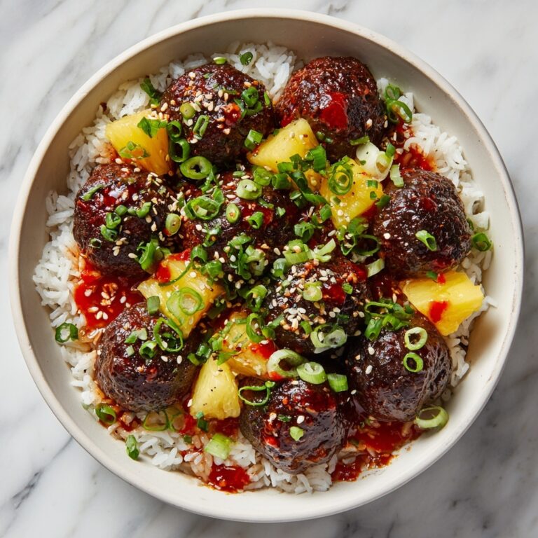 Sweet and Spicy Hawaiian Meatball Bowls Recipe