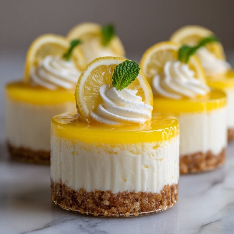 Zesty Mini Lemon Cheesecakes for Effortless Indulgence Recipe