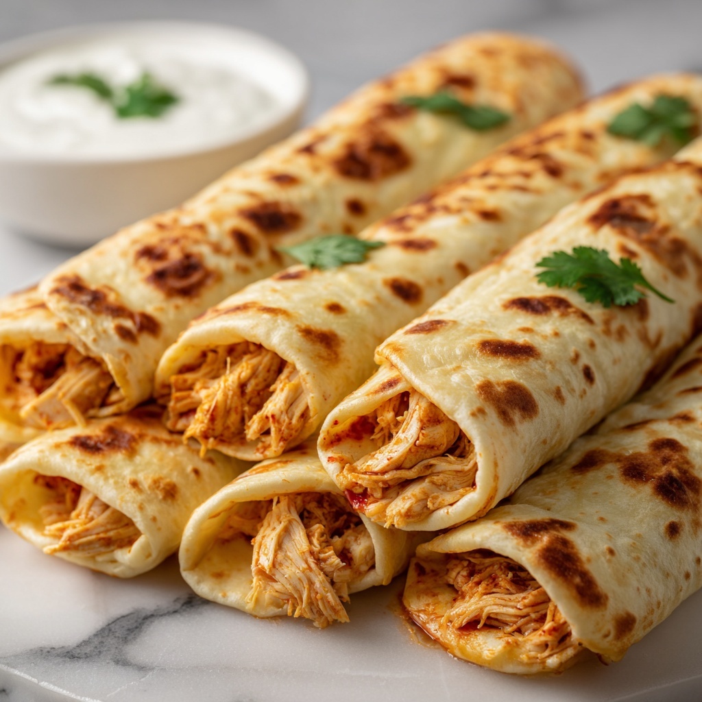 Chicken Pepper Jack Taquitos Recipe - Recipe Image