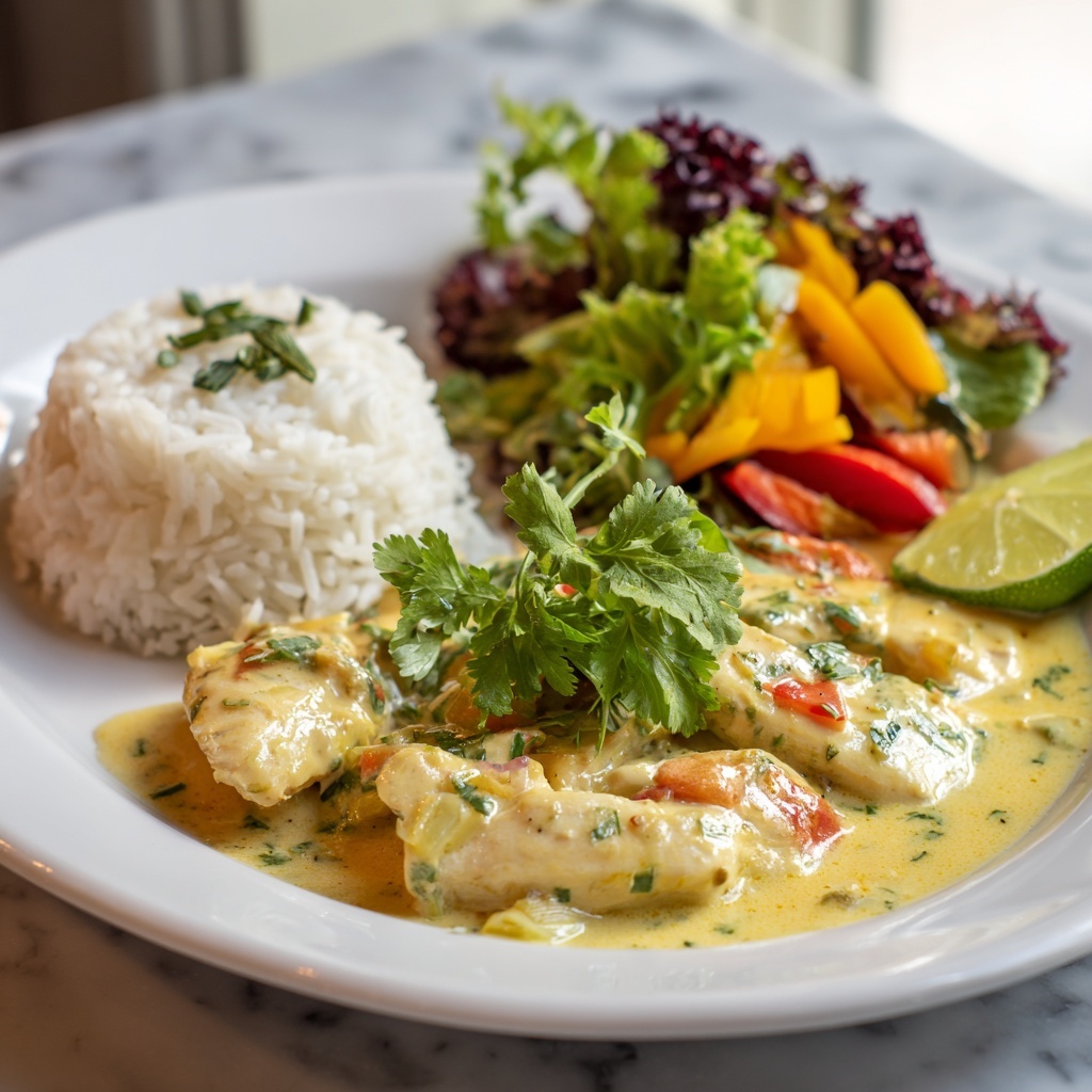 Peruvian Creamy Chicken in Chili Sauce Recipe - Recipe Image