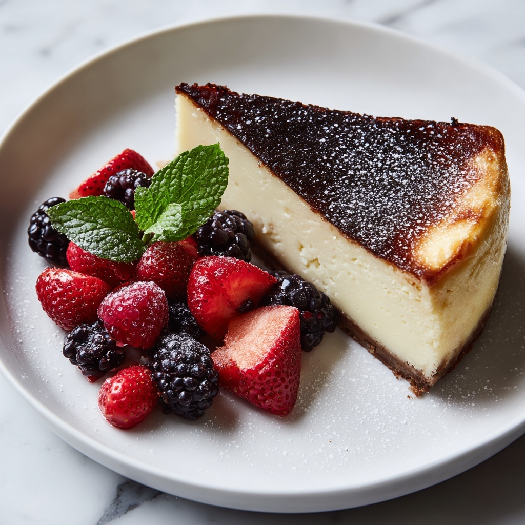 Creamy Burnt Basque Cheesecake Recipe - Recipe Image