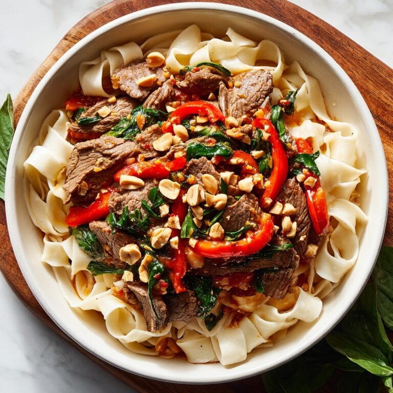 Thai Wide Rice Noodles with Beef Recipe