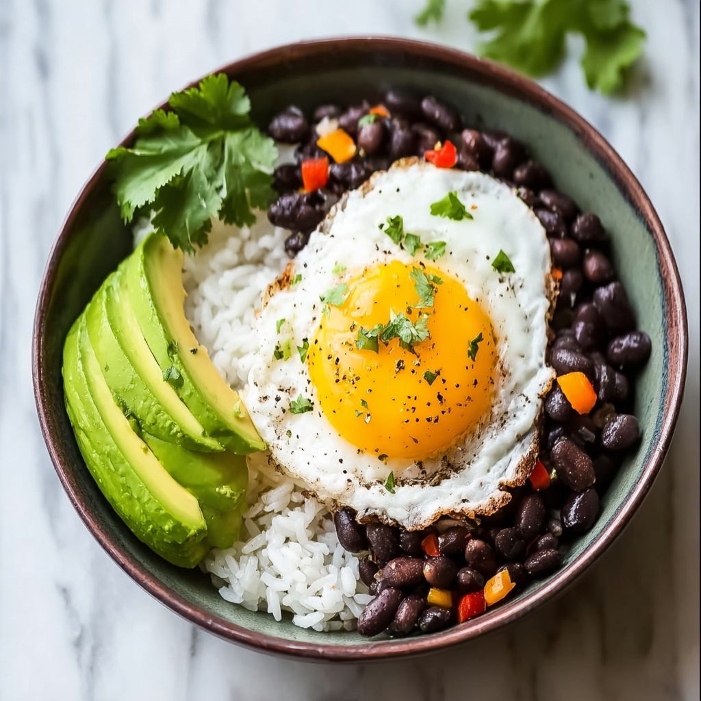 Costa Rican Rice and Beans with Fried Egg Recipe - Recipe Image