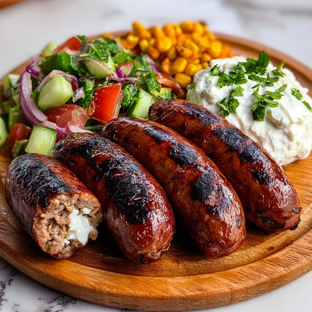 Bosnian Grilled Sausages with Cheese Spread Recipe - Recipe Image