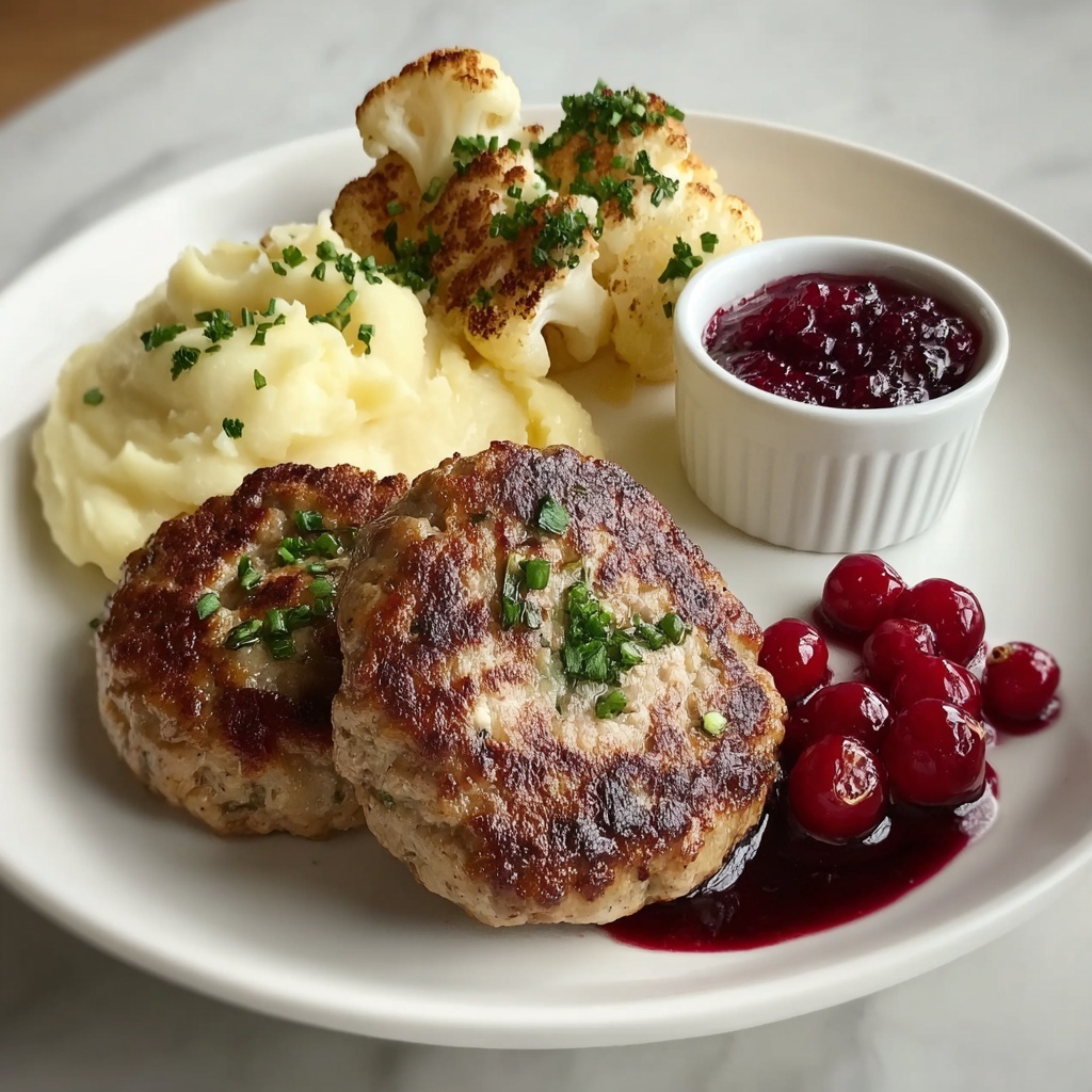 Swedish Veal Patties in Creamy Mushroom Sauce Recipe - Recipe Image