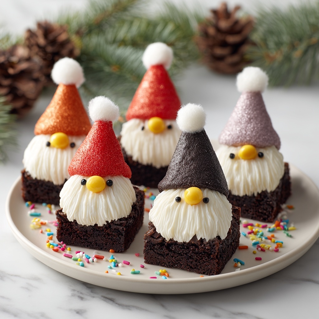 Easy Brownie Bite Gnome Treats Recipe - Recipe Image