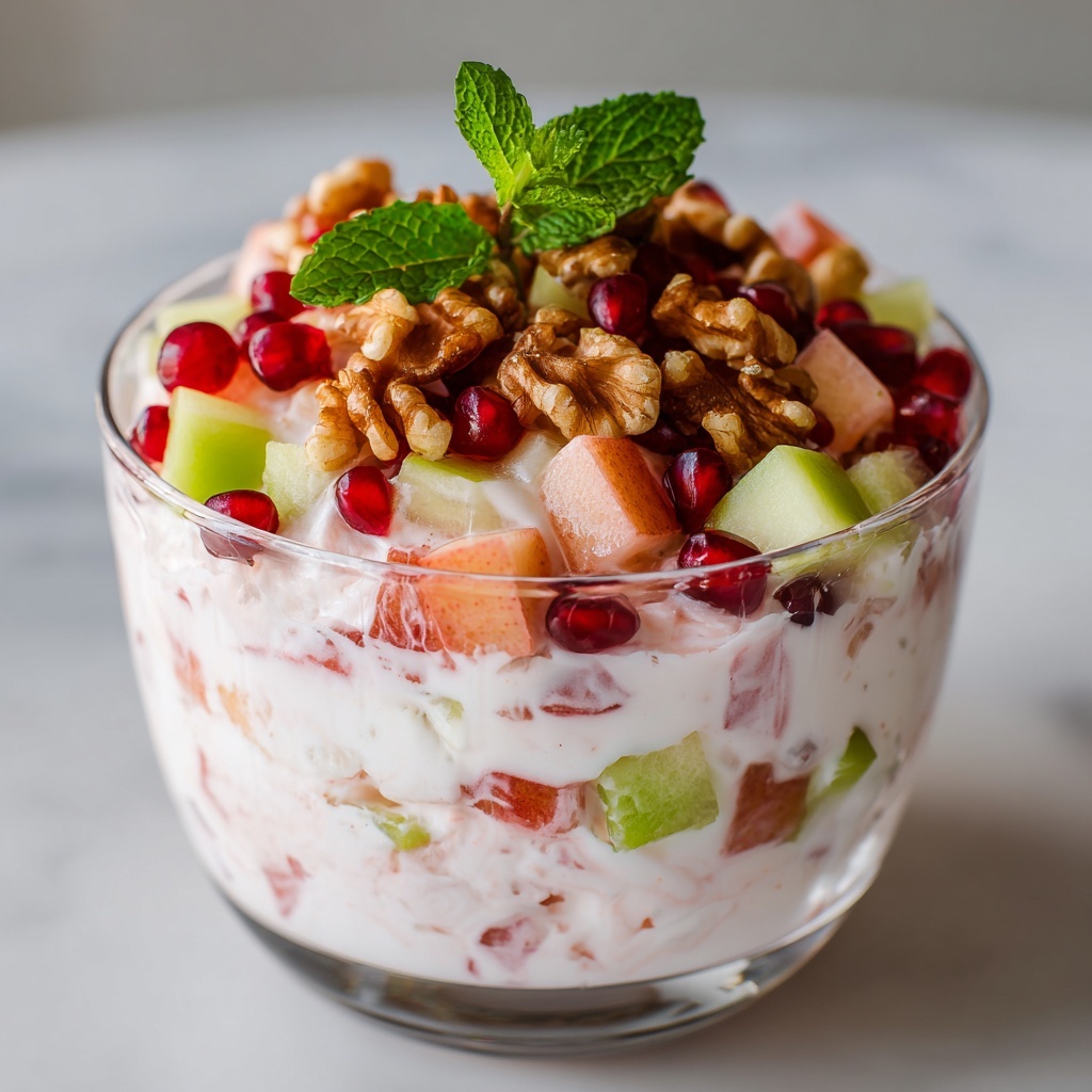 Sweet Cranberry Salad with Pineapple, Marshmallows, and Walnuts Recipe - Recipe Image