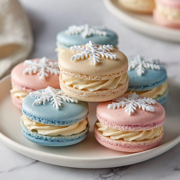 Winter Wonderland Snowflake Macarons Recipe