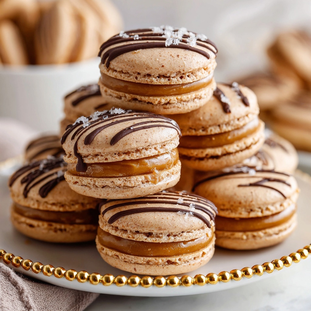 Decadent Chocolate Caramel Macarons Recipe - Recipe Image