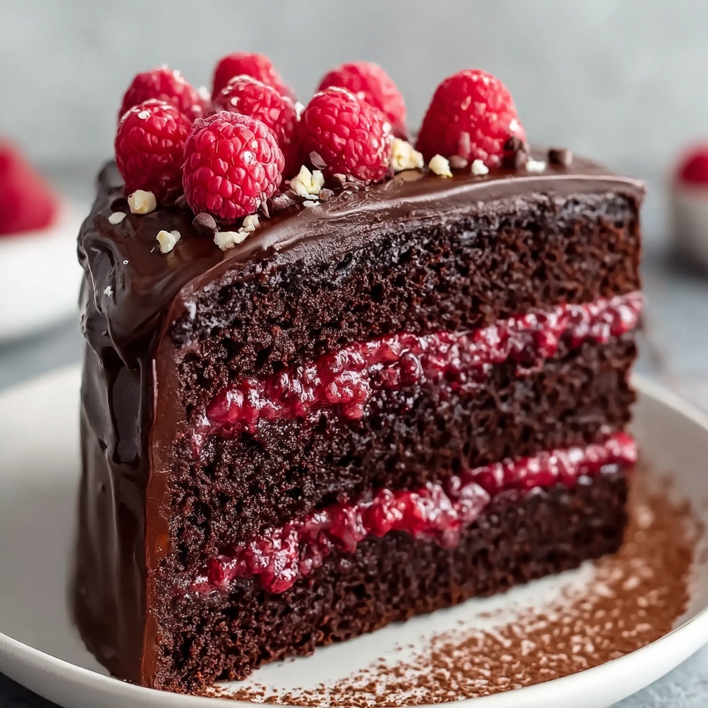 Extra Moist Chocolate, Raspberry & Roasted Hazelnut Cake with Whipped Ganache Recipe - Recipe Image