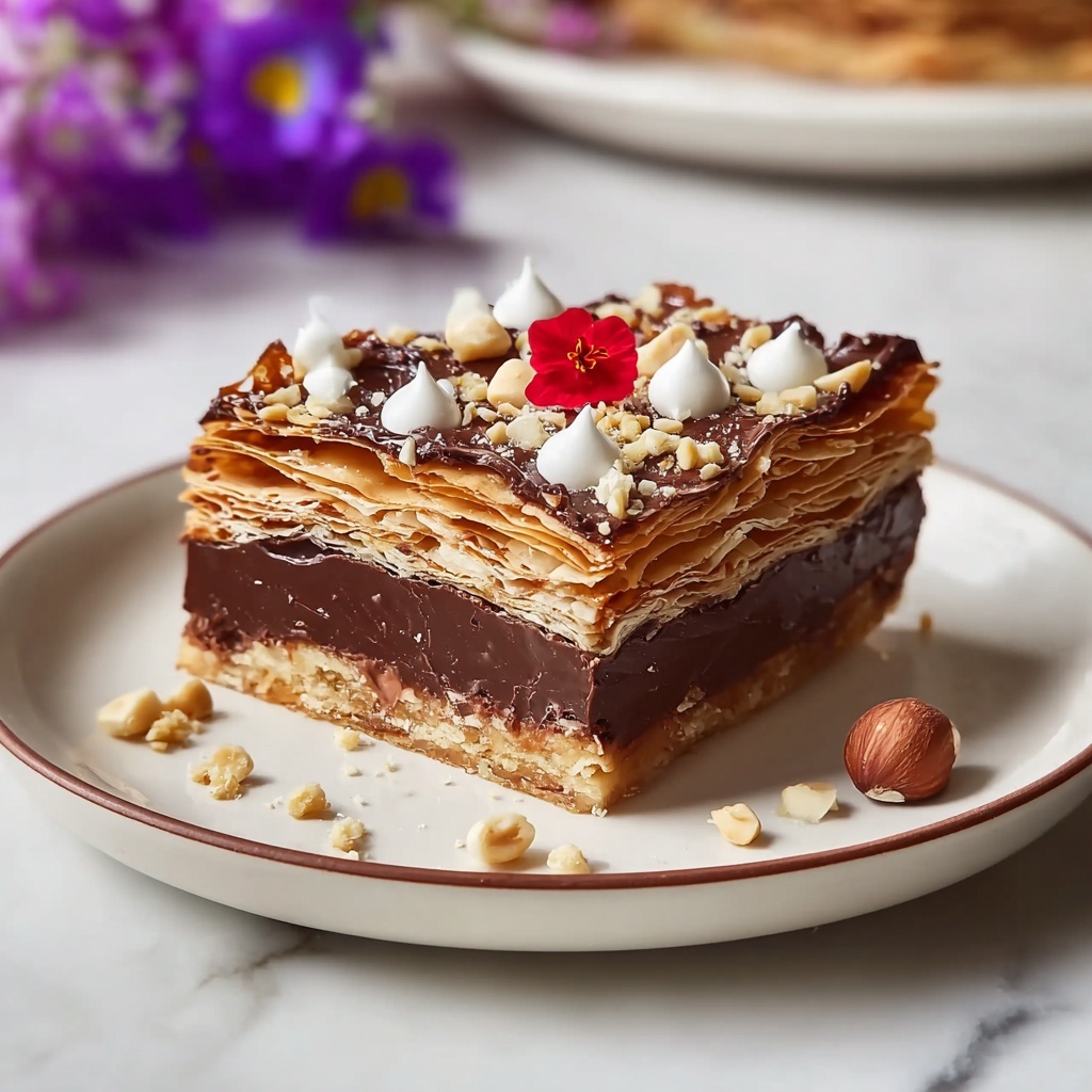 Choc Hazelnut Baklava Tart Recipe - Recipe Image