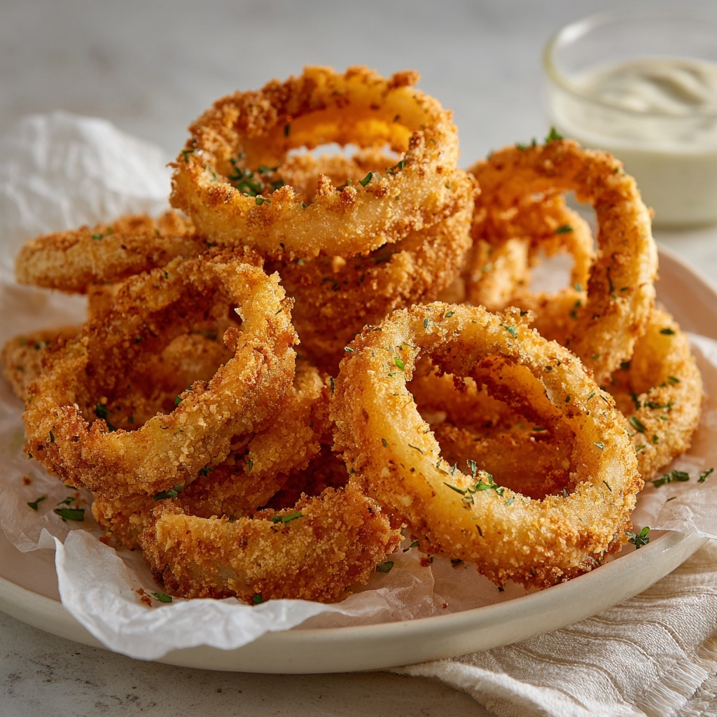 Crispy Air Fryer Onion Rings Recipe - Recipe Image