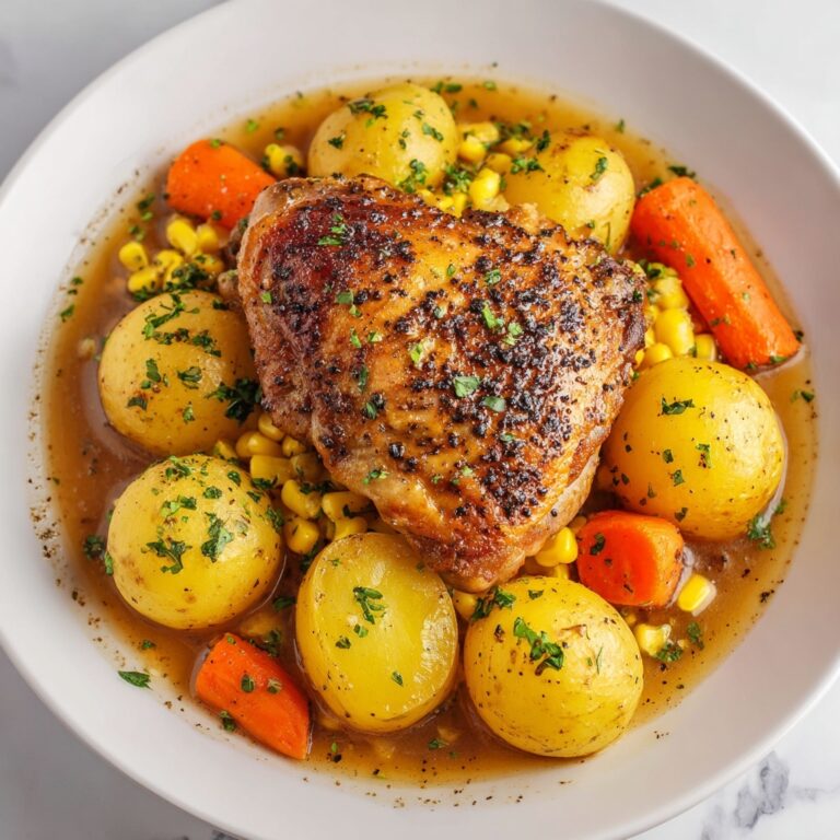 Slow Cooker Chicken Thighs with Vegetables and Herbs Recipe