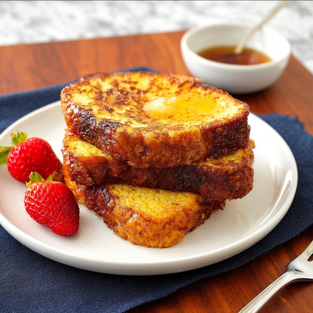 Chunky Cinnamon French Toast with Caramel Syrup Recipe - Recipe Image
