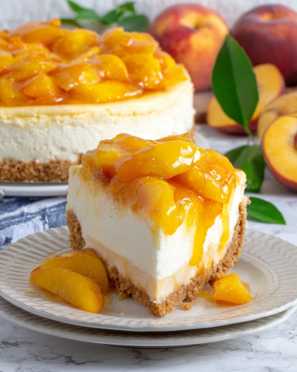 Peach Cobbler Cheesecake Recipe - Recipe Image