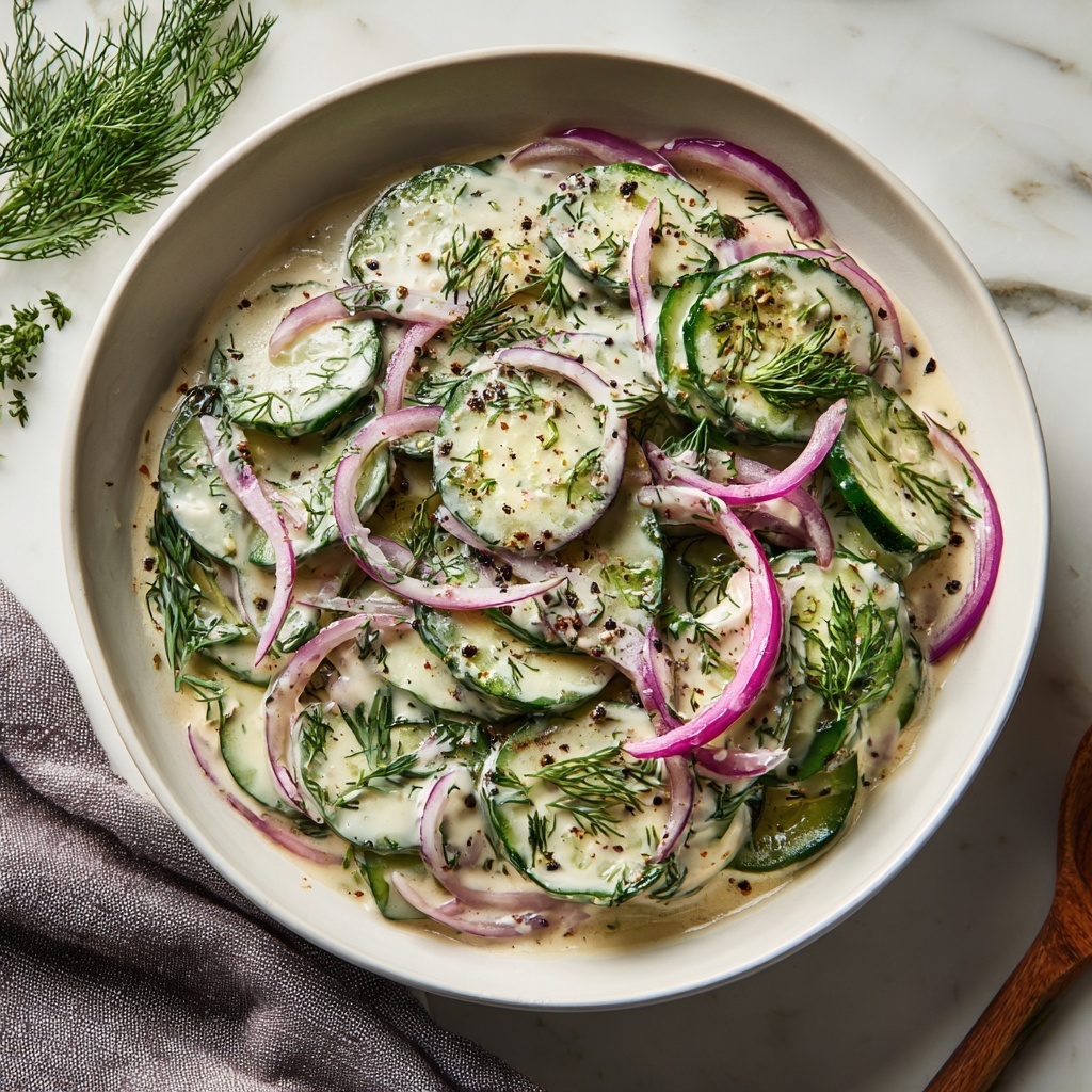 Creamy Cucumber Salad Recipe - Recipe Image
