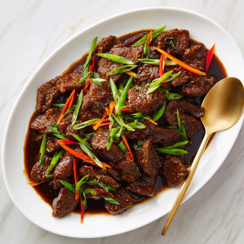 Crispy Orange-Glazed Beef with Spicy Sauce Recipe - Recipe Image