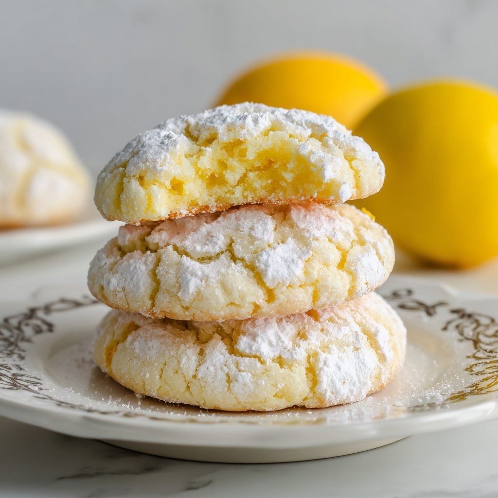 Lemon Gooey Butter Cookies Recipe - Recipe Image
