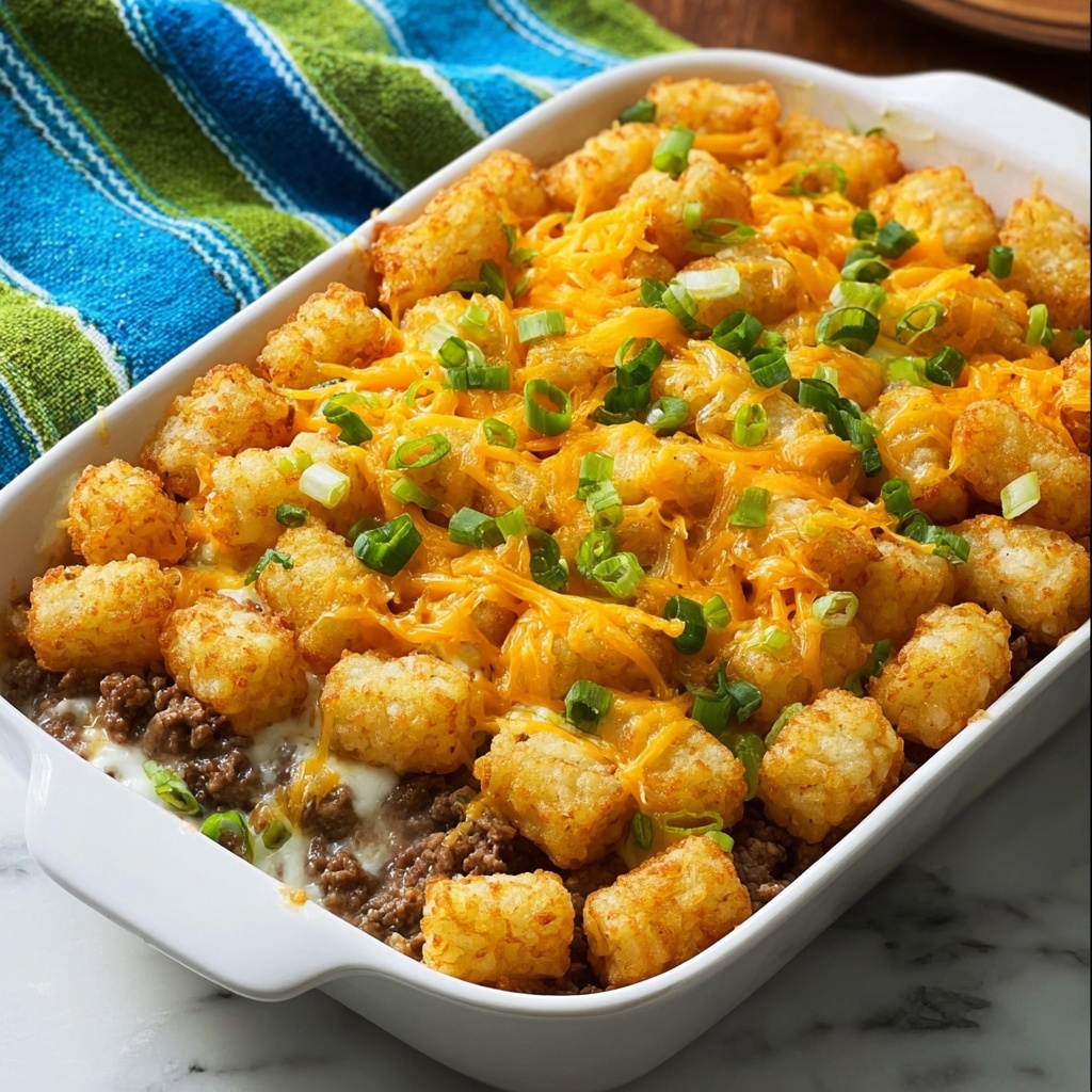 Cowboy Tater Tot Casserole Recipe - Recipe Image