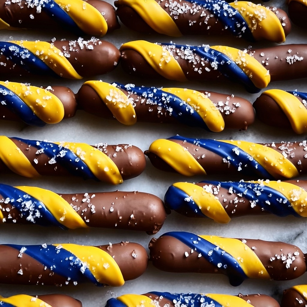 Delicious Chocolate Football Pretzel Rods for Game Day Fun Recipe - Recipe Image