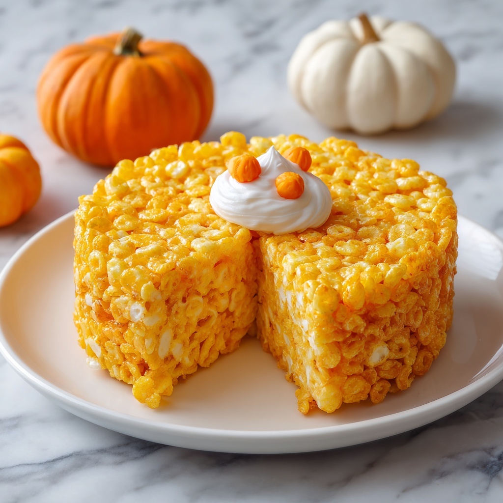Pumpkin Pie Rice Krispies Treats to Celebrate Fall Flavor Recipe - Recipe Image