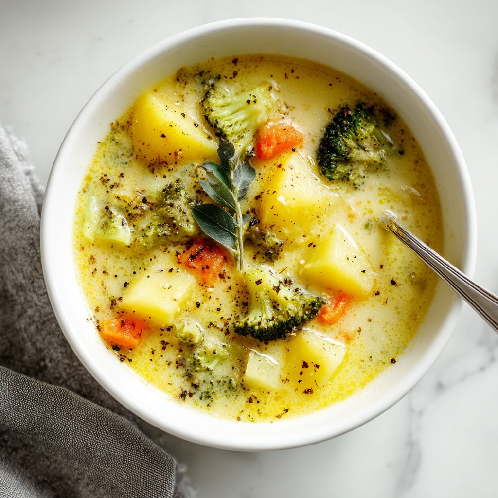 The Best Broccoli Potato Cheese Soup Recipe - Recipe Image