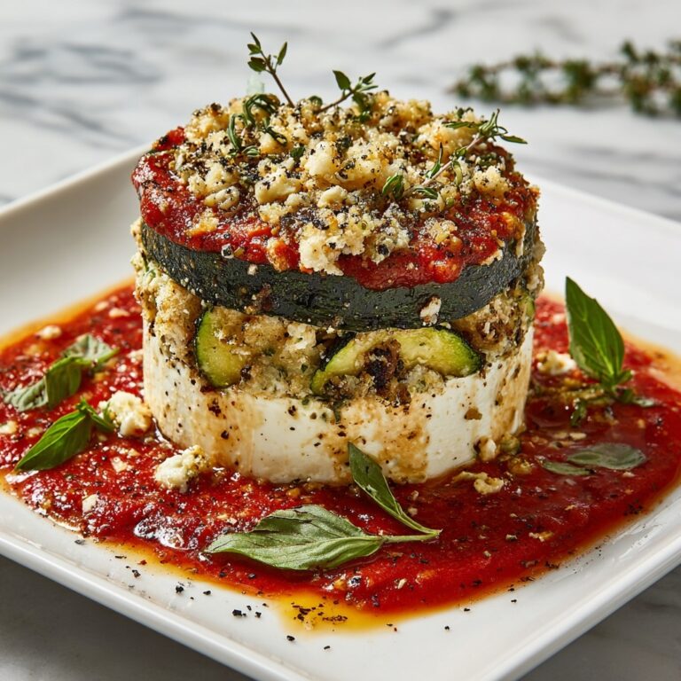 Layered Zucchini Ricotta Melts with Marinara Recipe