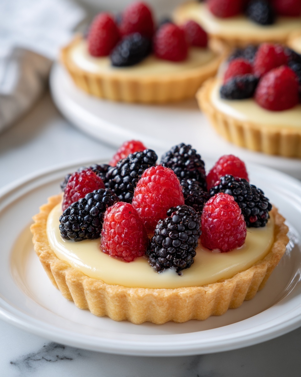 Berry Tartlets with Fresh Berries and Whipped Cream Recipe - Recipe Image