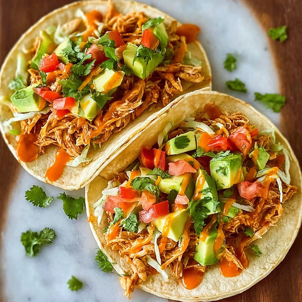 Slow Cooker Queso Chicken Tacos Recipe - Recipe Image
