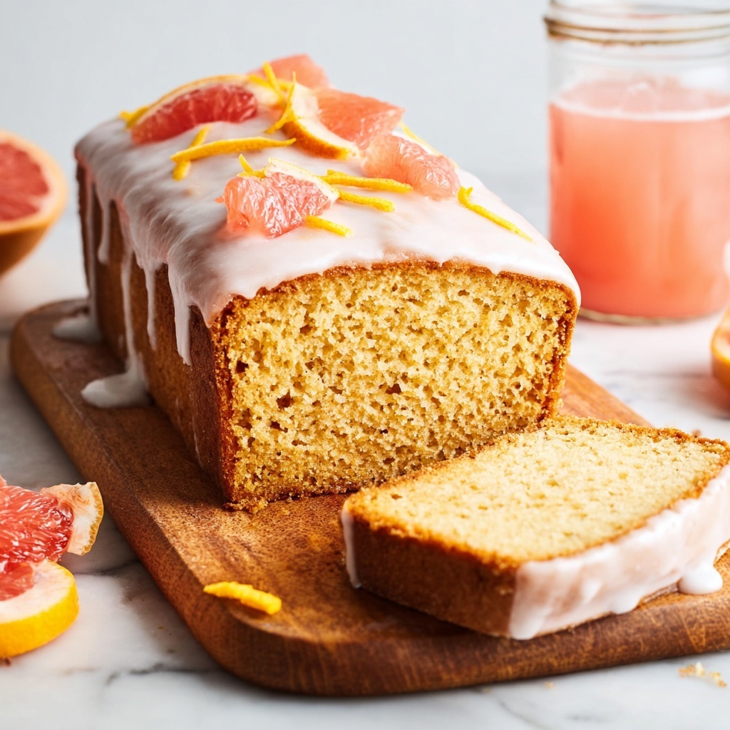 Moist Vegan Grapefruit Loaf Cake Recipe - Recipe Image
