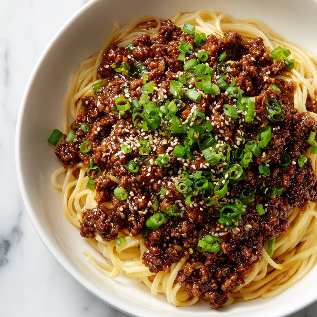 Mongolian Ground Beef Noodles Recipe - Recipe Image