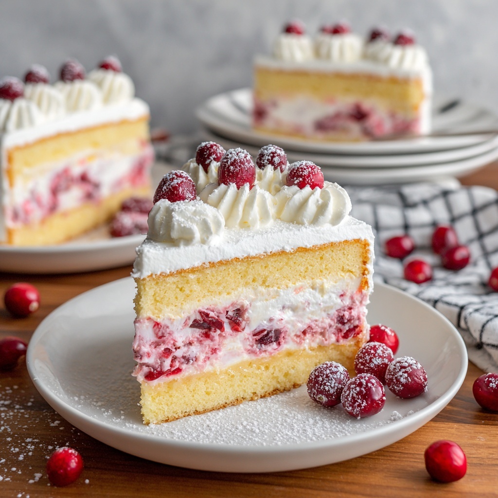 Christmas Cranberry Poke Cake Recipe - Recipe Image