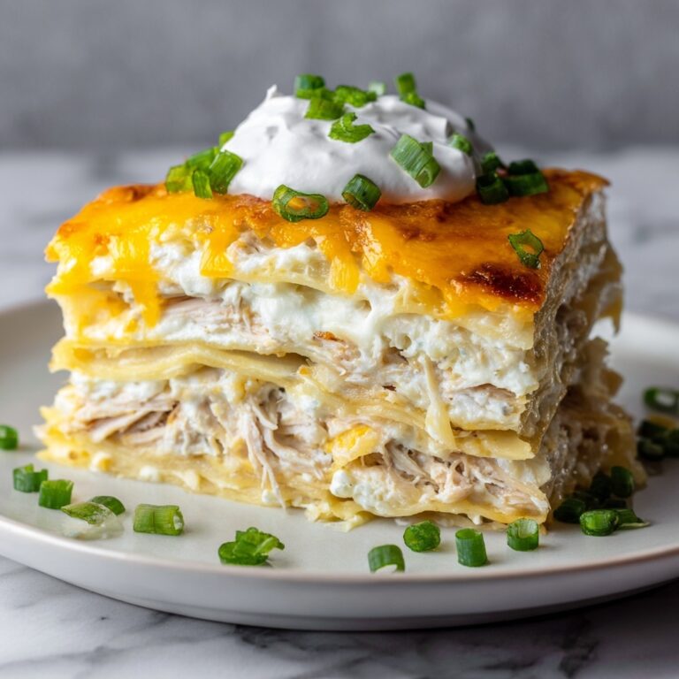 Cheesy Buffalo Chicken Lasagna with Ranch Drizzle Recipe