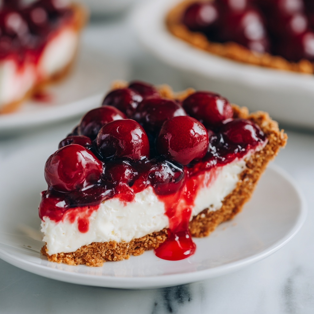 No-Bake Cherry Cheesecake Bars Recipe - Recipe Image