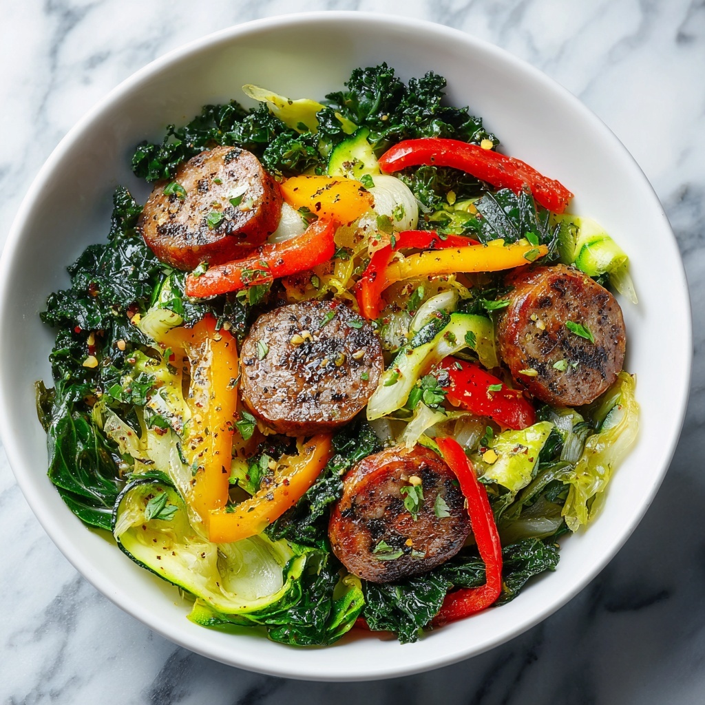 Sausage Veggie Skillet: 5-Minute Deliciousness Recipe - Recipe Image
