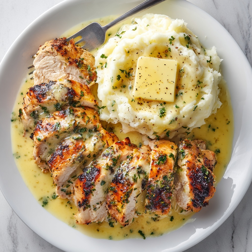 Garlic Herb Chicken with Creamy Mashed Potatoes Recipe - Recipe Image