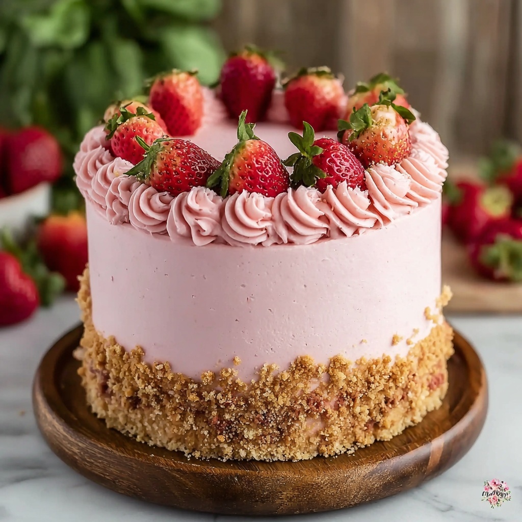 Strawberry Crunch Cake Recipe - Recipe Image