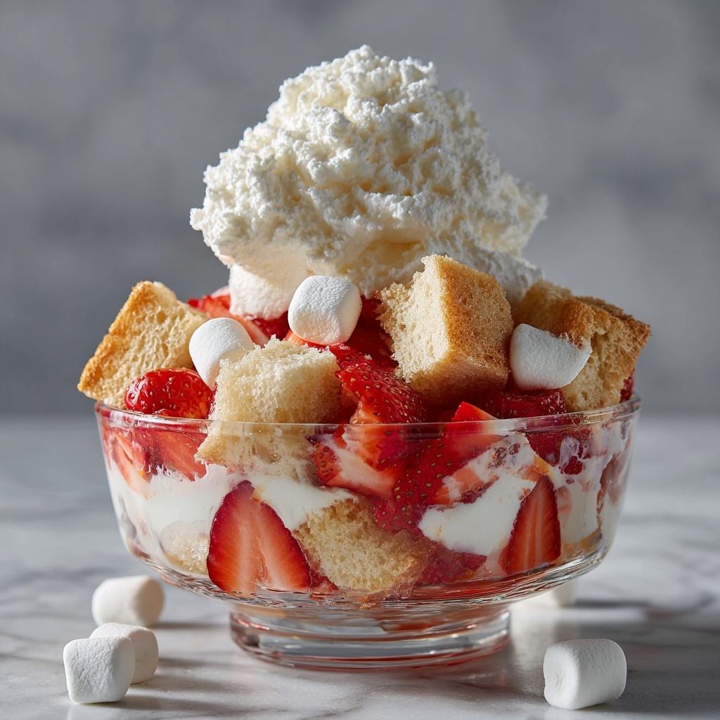 Easy Strawberry Shortcake Fluff Salad Recipe - Recipe Image