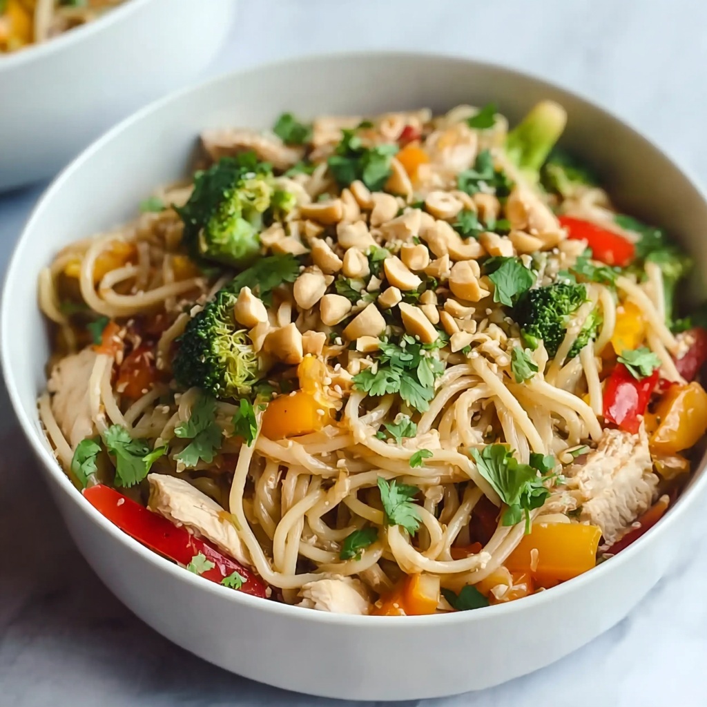 Thai Peanut Chicken Noodle Bowls Recipe - Recipe Image