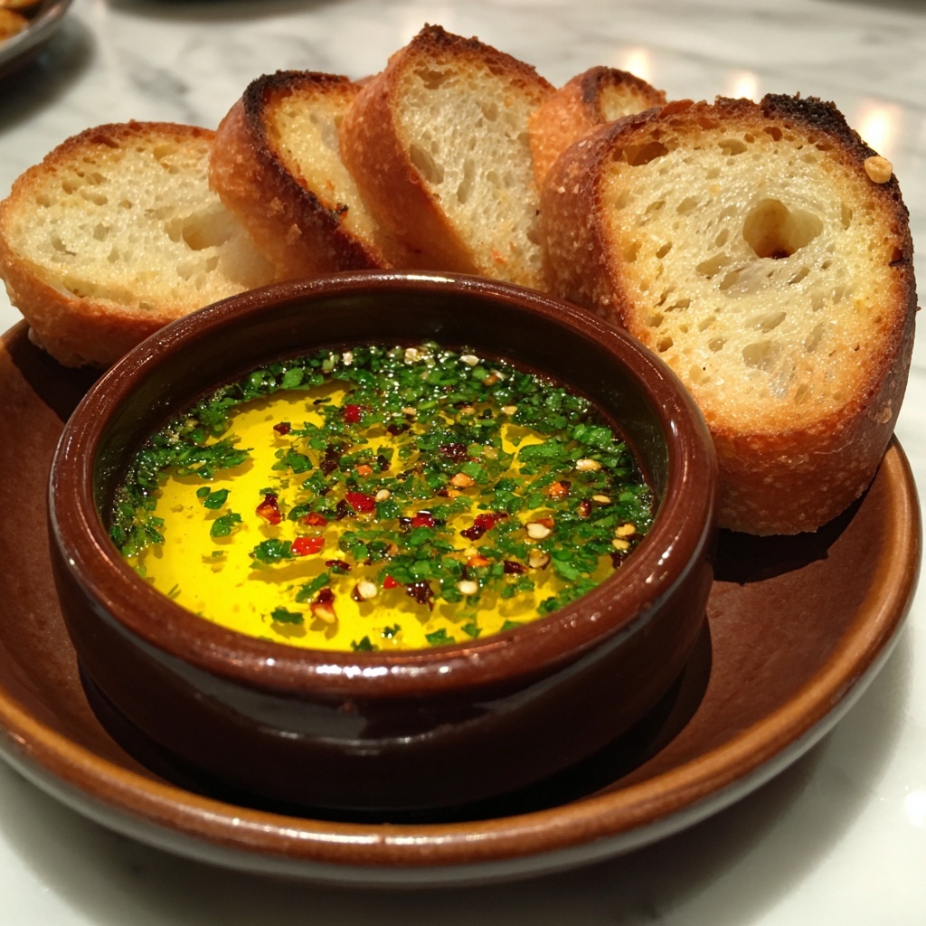 Garlic Olive Oil Dip: 5 Simple Steps to Irresistible Flavor Recipe - Recipe Image