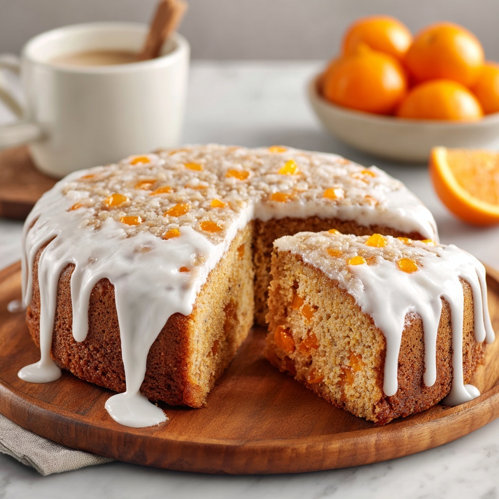 Sticky Apricot Cardamom Cake with Citrus Drizzle Recipe - Recipe Image